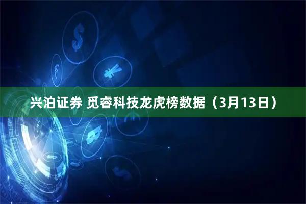 兴泊证券 觅睿科技龙虎榜数据（3月13日）
